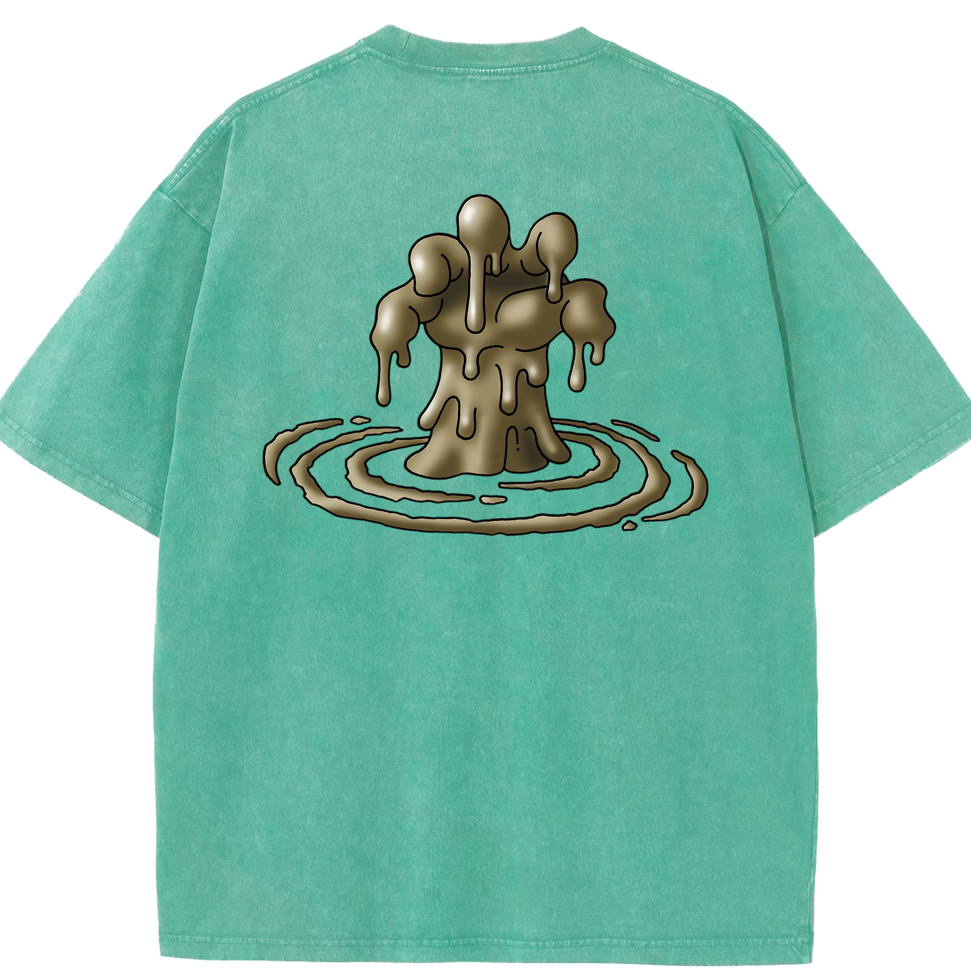 （画像用） ドラゴンクエスト Doragon Kuesuto Dragon Quest 綿100% ヴィンテージ風 半袖Tシャツ（背面プリント）
